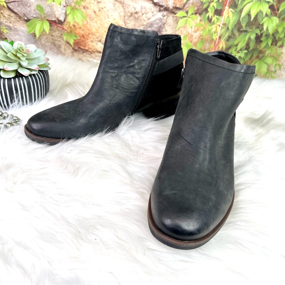 KORK-EASE KORKS Black Leather and Suede Ankle Boots, 8.5M - Picture 3 of 12